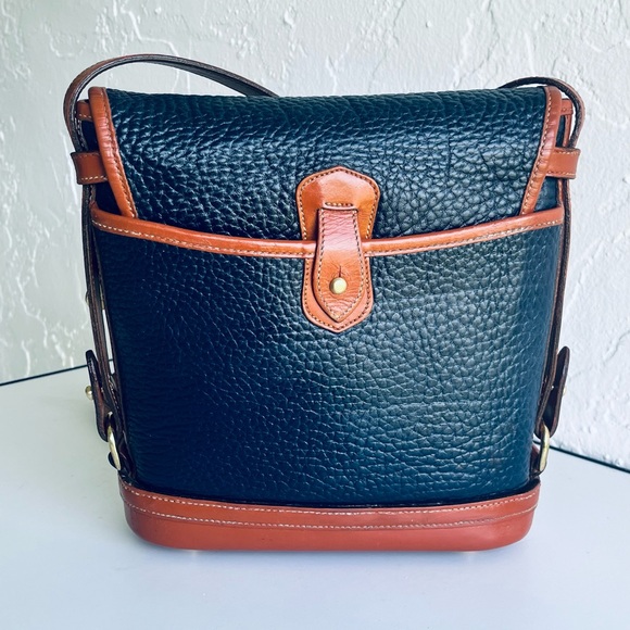 VINTAGE DOONEY & BOURKE CAVALRY SPECTATOR NAVY TAN ALW CROSSBODY - Picture 7 of 13